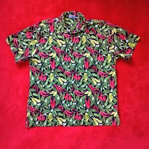 Southwest Chile Peppers Hawaiian Shirt Men Sz High Seas 100% Cotton USA Made